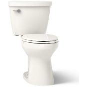 Kohler Cimarron 1.6 GPF Two Piece Elongated Chair Height Toilet with Left Hand Lever - Less Seat Biscuit