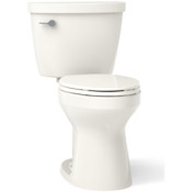 Kohler Cimarron 1.28 GPF Two Piece Elongated Toilet with Left Hand Lever - Less Seat Biscuit