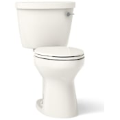 Kohler Cimarron 1.28 GPF Two Piece Elongated Chair Height Toilet with Right Hand Lever - Less Seat Biscuit