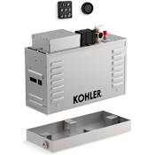 Kohler Invigoration 9kW Steam Generator Kit with Fast-Response and Power Clean Control Unit and Drain Pan Matte Black