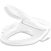 Kohler PureWash E580 Round-Front Bidet Seat with Continuously Heated Water, Automatically UV Light Self-Cleaning Stainless Steel Wand, Front and Rear Wash Modes, Heated Seat, Warm-air Dryer, Automatic Deodorization, and Quiet-Close Technology White