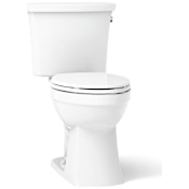Kohler Kelston 1.28 GPF Two Piece Elongated Chair Height Toilet with Right Hand Lever - Less Seat White