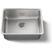 Kohler Undertone 23" Single Basin Under-Mount 18-Gauge Stainless Steel Kitchen Sink with SilentShield Stainless Steel