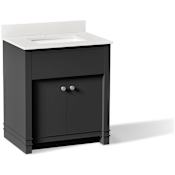 Kohler Alouette 32" Free Standing Single Basin Vanity Set with Cabinet and Quartz Vanity Top Dark Warm Grey