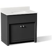 Kohler Alouette 36" Free Standing Single Basin Vanity Set with Cabinet and Quartz Vanity Top Dark Warm Grey
