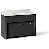 Kohler Alouette 48" Free Standing Single Basin Vanity Set with Cabinet and Quartz Vanity Top Dark Warm Grey