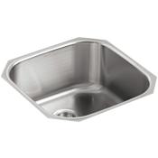 Kohler Undertone 20" Single Basin Under-Mount 18-Gauge Stainless Steel Kitchen Sink with SilentShield Stainless Steel