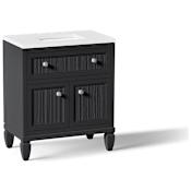 Kohler Hearthhaven 30" Free Standing Single Basin Vanity Set with Cabinet and Quartz Vanity Top Slate Grey