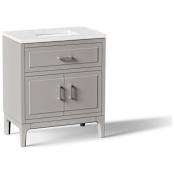 Kohler Seer 30" Free Standing Single Basin Vanity Set with Cabinet, and Quartz Vanity Top Mohair Grey