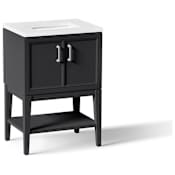 Kohler Winnow 24" Free Standing Single Basin Vanity Set with Cabinet, and Quartz Vanity Top Slate Grey