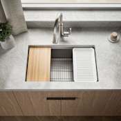 Kohler Strive 29" Undermount Single Basin Stainless Steel Kitchen Sink with Colander, Cutting Board and Drain Board Stainless Steel