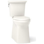 Kohler Corbelle Tall 1.28 GPF Two Piece Elongated Toilet With Left Hand Trip Lever and Skirted Trapway Biscuit