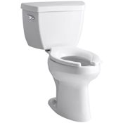 Kohler Highline Classic 1.6 GPF Two Piece Elongated Chair Height Toilet White
