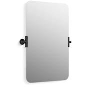 Kohler Castia by Studio McGee 19-1/2" W x 29-1/2" H Transitional Rectangular Metal Frameless Bathroom Wall Mirror Matte Black