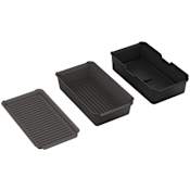 Kohler Three Piece Workstation Kitchen Sink Accessory Set – Includes Colander / Drying Rack, Soaking Bin with Drain, and Drain Board Dark Warm Neutrals