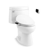 Kohler Cimarron One-Piece Elongated Toilet with Concealed Trapway - Includes PureWash E750 Elongated Bidet Seat with Remote Control White