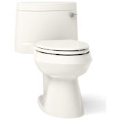 Kohler Cimarron 1.28 GPF Elongated One-Piece Comfort Height Toilet with Right Hand Trip Lever and AquaPiston Flush Technology - Seat Included Biscuit