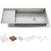 Kohler Stages 45" Single Basin Under-Mount 16-Gauge Stainless Steel Kitchen Sink with SilentShield Stainless Steel
