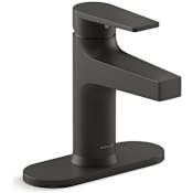 Kohler Taut Single-Handle Bathroom Sink Faucet, 1.2 GPM Matte Black