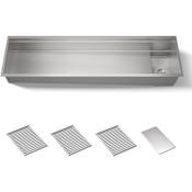 Kohler Synthos 69-3/4" Undermount Single Basin Stainless Steel Kitchen Sink with Basin Rack and Basket Strainer Stainless Steel
