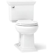 Kohler Memoirs 1.28 GPF Two Piece Round Front Toilet with Insuliner Tank, Less Seat White