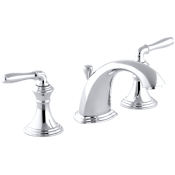 Kohler Devonshire Widespread Bathroom Faucet with UltraGlide Valve and Quick Mount Technology - Free Metal Pop-Up Drain Assembly with Purchase Polished Chrome