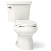 Kohler 1.28 GPF Two-Piece Elongated Toilet with 14" Rough In and Insuliner from the Wellworth Collection Biscuit