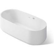 Kohler Ceric 65" Freestanding Heated BubbleMassage Air Bath White