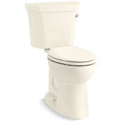 Kohler Highline 1.0 GPF Two Piece Elongated Toilet with Right Hand Lever Biscuit