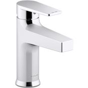 Kohler Taut 0.5 GPM Single Hole Bathroom Faucet with Grid Drain Assembly Polished Chrome