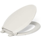 Kohler Cachet Elongated Closed-Front Toilet Seat with Soft Close and Quick Release Almond