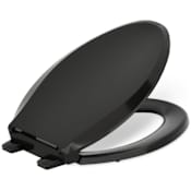 Kohler Cachet Elongated Closed-Front Toilet Seat with Soft Close and Quick Release Black Black