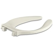 Kohler Stronghold Elongated Open-Front Toilet Seat with Integrated Handle and Self-Sustaining Check Hinge Biscuit