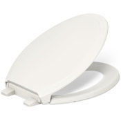 Kohler Rutledge Elongated Closed-Front Toilet Seat with Soft Close and Quick Release Biscuit
