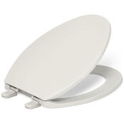 Kohler Brevia Q2 Elongated Closed-Front Toilet Seat with Quick-Release and Quick-Attach Hinges Almond