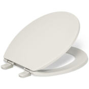Kohler Brevia Q2 Round Closed-Front Toilet Seat with Quick-Release and Quick-Attach Hinges Almond