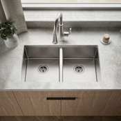 Kohler Strive 32" Double Basin Undermount 16-Gauge Stainless Steel Kitchen Sink with SilentShield Stainless Steel