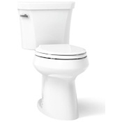 Kohler Highline 1.0 GPF Elongated Two-Piece Comfort Height Toilet with Class Five Flush&reg; Technology - Seat not Included White