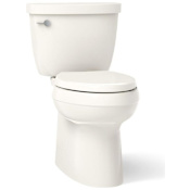 Kohler Cimarron Comfort Height 1.28 GPF Two-Piece Elongated Toilet with Fully Skirted Trapway and AquaPiston Flushing Technology Biscuit