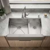Kohler Strive 35-1/2" Double Basin Undermount 16-Gauge Self Trimming Sink with SilentShield and Smart Divide na