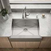 Kohler 29-1/2" Single Basin Undermount 16-Gauge Self Trimming Sink with SilentShield Stainless Steel