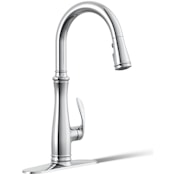 Kohler Bellera Pull-Down Kitchen Faucet with DockNetik Secure Docking System and Pull-Down 3-Function Sprayhead Featuring Sweep Spray Technology Polished Chrome