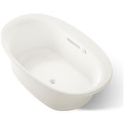 Kohler Underscore Oval 60" Drop In Acrylic Air Tub with Center Drain and Overflow Biscuit