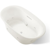 Kohler Underscore 66" Drop In Acrylic Experience Tub with Center Drain and Overflow Biscuit