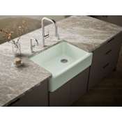 Kohler Whitehaven 32-11/16" Self-Trimming Farmhouse Single Basin Enameled Cast Iron Kitchen Sink Aspen Green