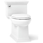 Kohler Memoirs 1.28 GPF Compact Elongated One-Piece Comfort Height Toilet with AquaPiston and Glenbury Quiet-Close Seat Included White