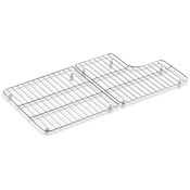 Kohler Whitehaven Stainless Steel Right and Left Bottom Sink Racks with Hole for Drain Stainless Steel