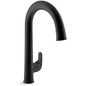 Kohler Sensate Touchless Kitchen Faucet with 15-1/2" Pull-Down Spout, DockNetik Secure Docking System and a 2-Function Sprayhead Featuring Sweep Spray Matte Black