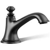 Kohler Artifacts 1.2 GPM Widespread Bathroom Faucet with Clicker Drain Assembly Matte Black