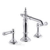 Kohler Artifacts Widespread Bathroom Faucet with Lever Handles - Free Metal Pop-Up Drain Assembly with purchase Polished Chrome
